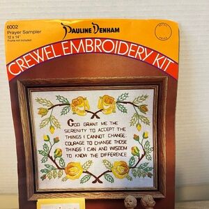Crewel Embroidery Kit - Yellow and Green